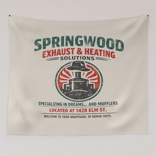 Item preview, Springwood Exhaust and Heating Solutions business card designed and sold by agearb.