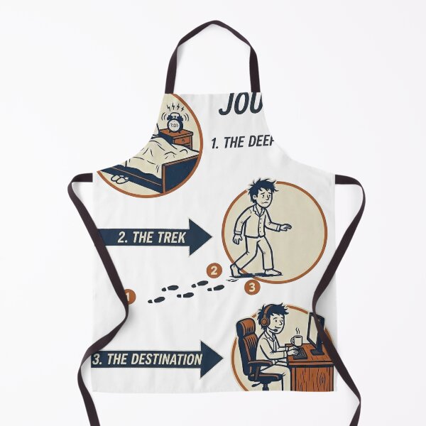 Item preview, Work From Home Life World's Shortest Journey designed and sold by ArtsyWishesShop.