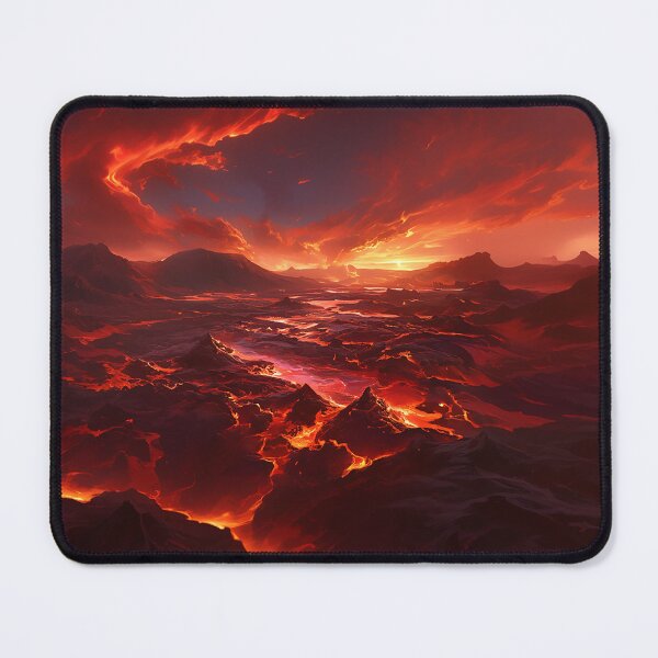 Item preview, Fiery Lava Landscape Under Burning Sky designed and sold by Christian Weiss.