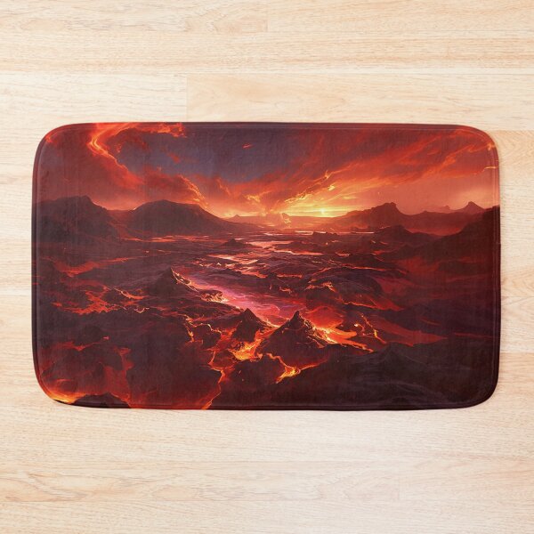 Item preview, Fiery Lava Landscape Under Burning Sky designed and sold by Christian Weiss.