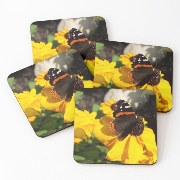 Item preview, Red Admiral Butterfly on Black Eyed Susan designed and sold by coribeth.