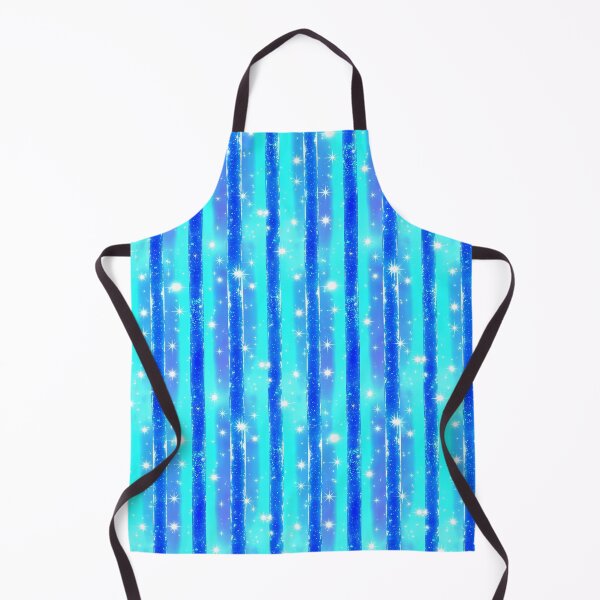 Item preview, Aqua Glitter Star Stripe Pattern designed and sold by bubblegoth.