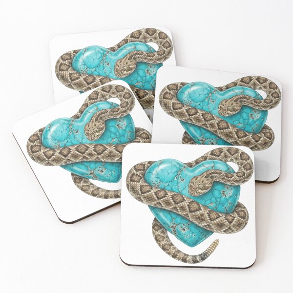 Item preview, cascavel, serpente, coração, azul turquesa designed and sold by Edu-Mendonca.
