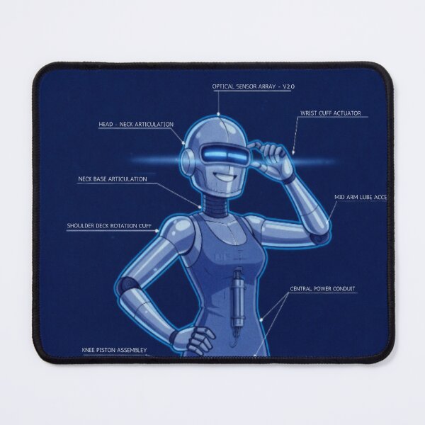 Item preview, Iris V2 Android Blueprint - Retro Sci-Fi Technical Schematic designed and sold by octozap.