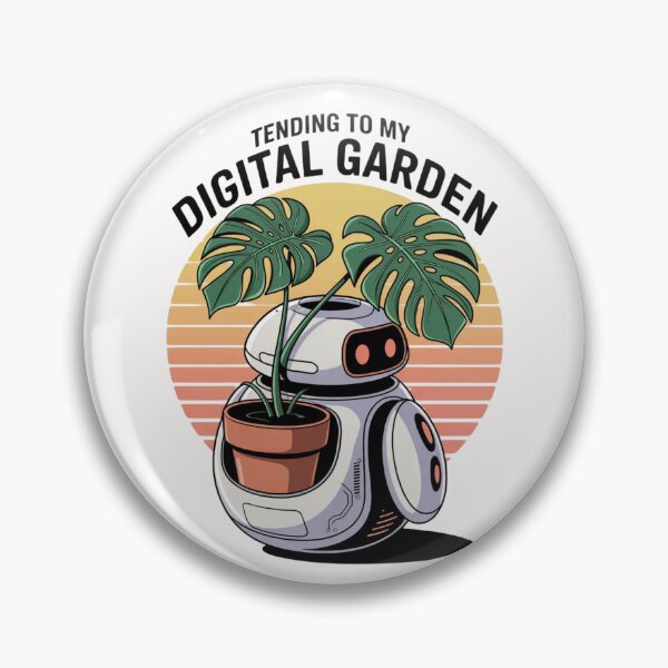 Item preview, Tending to my digital garden - Cute Solarpunk Robot Gardener designed and sold by Design_Your_Day.