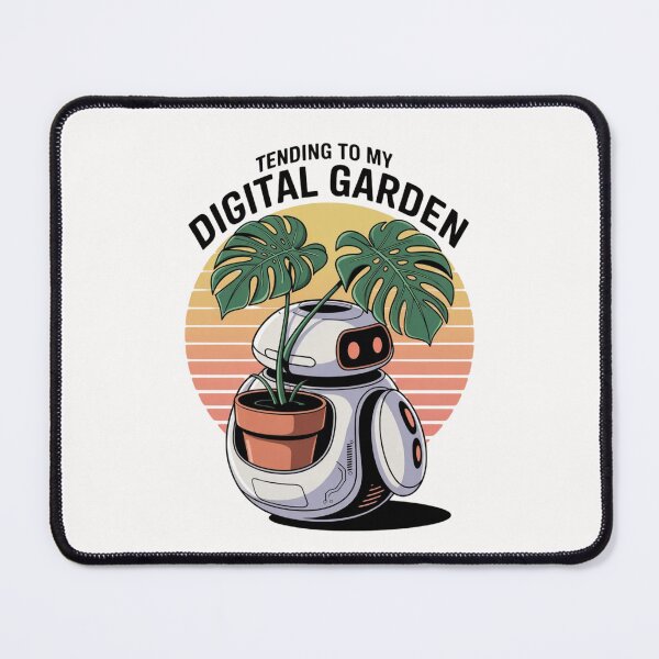 Item preview, Tending to my digital garden - Cute Solarpunk Robot Gardener designed and sold by Design_Your_Day.