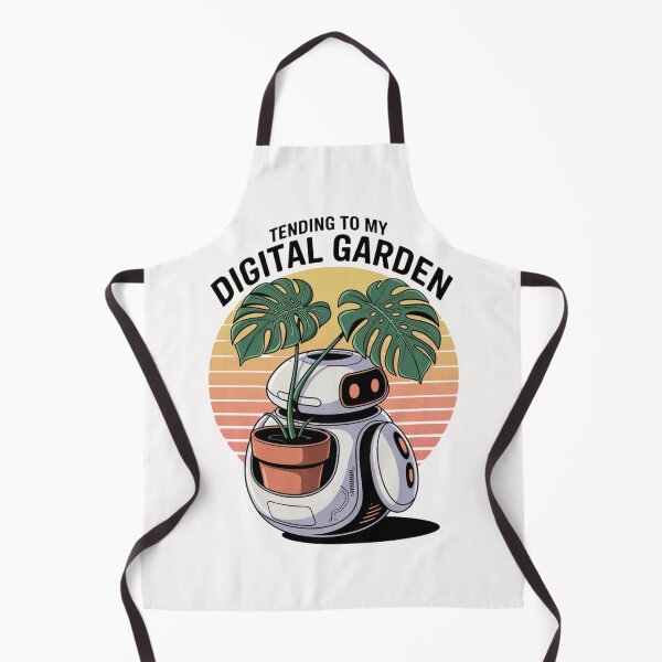 Item preview, Tending to my digital garden - Cute Solarpunk Robot Gardener designed and sold by Design_Your_Day.