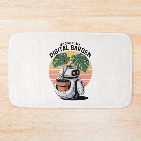 Item preview, Tending to my digital garden - Cute Solarpunk Robot Gardener designed and sold by Design_Your_Day.