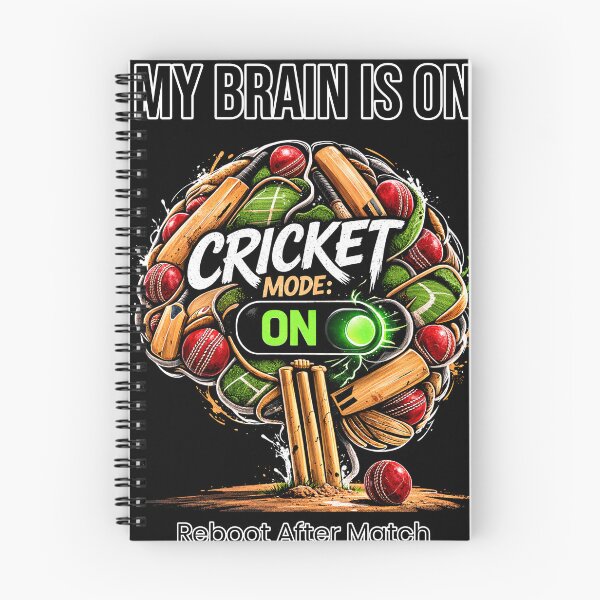 Item preview, My Brain Runs On Cricket Mode – Funny Cricket Lover T-Shirt | Reboot After Match Cricket Fan Design designed and sold by warlistop.