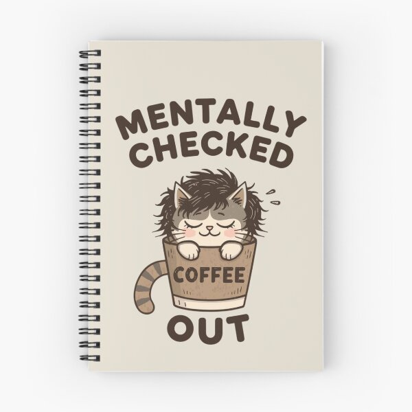 Item preview, Cozy Coffee Cat - Mentally Checked Out designed and sold by RizziesDesign.