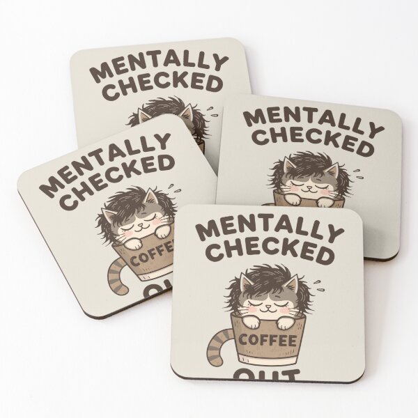 Item preview, Cozy Coffee Cat - Mentally Checked Out designed and sold by RizziesDesign.
