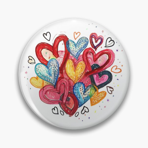 Item preview, Whimsical Multicolored Hearts Doodle Illustration designed and sold by Tisunigo.