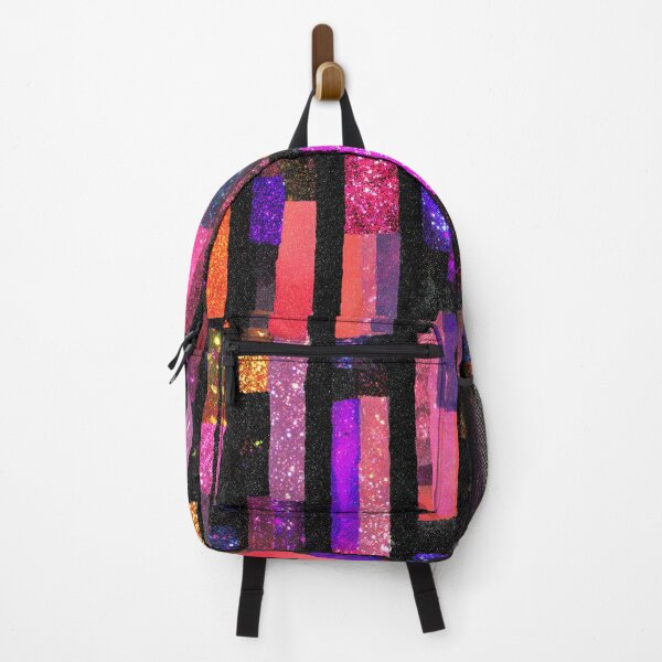 Item preview, Pink Purple Glitter Mosaic Stripes designed and sold by bubblegoth.