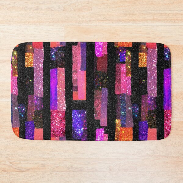 Item preview, Pink Purple Glitter Mosaic Stripes designed and sold by bubblegoth.