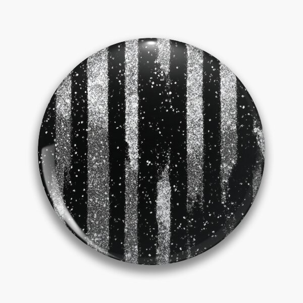 Item preview, Silver Glitter Noir Stripe Pattern designed and sold by bubblegoth.