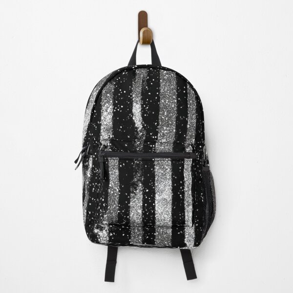 Item preview, Silver Glitter Noir Stripe Pattern designed and sold by bubblegoth.