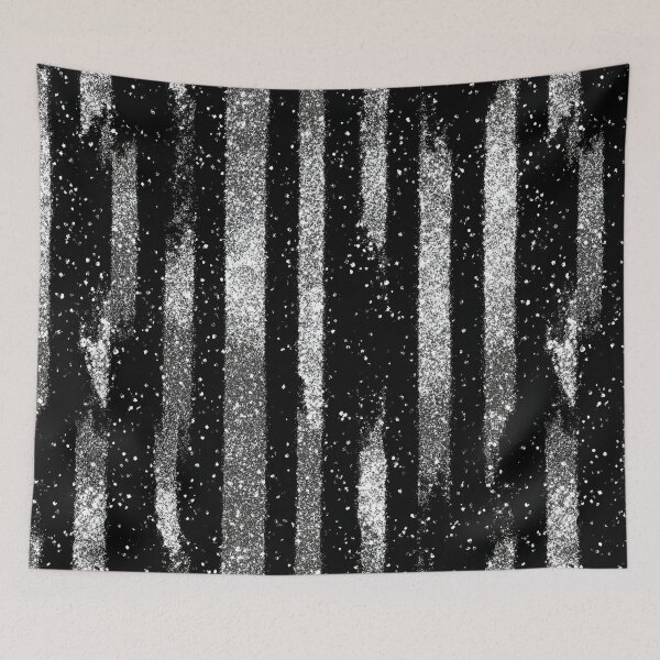 Item preview, Silver Glitter Noir Stripe Pattern designed and sold by bubblegoth.