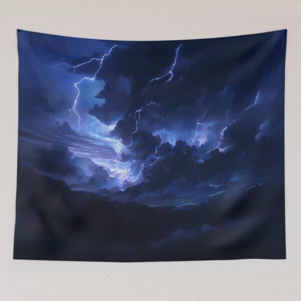 Item preview, Deep Blue Thunderstorm Sky With Lightning designed and sold by Christian Weiss.