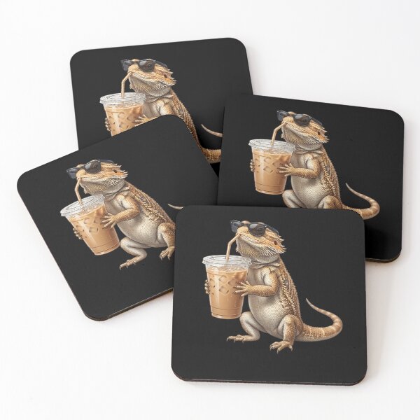 Item preview, Funny Bearded Dragon Drinking Iced Coffee Meme Bearded Dragon Lover designed and sold by TerryConnells.