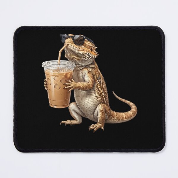Item preview, Funny Bearded Dragon Drinking Iced Coffee Meme Bearded Dragon Lover designed and sold by TerryConnells.
