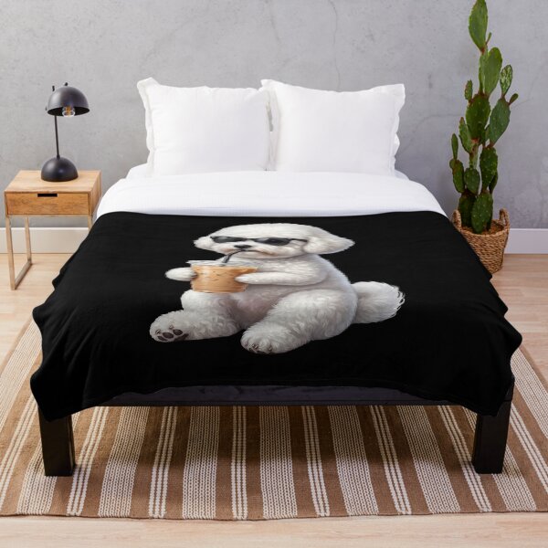 Item preview, Funny Bichon Frise Drinking Iced Coffee Meme Dog Lover designed and sold by TerryConnells.