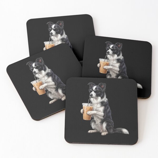 Item preview, Funny Border Collie Drinking Iced Coffee Meme Dog Lover designed and sold by TerryConnells.