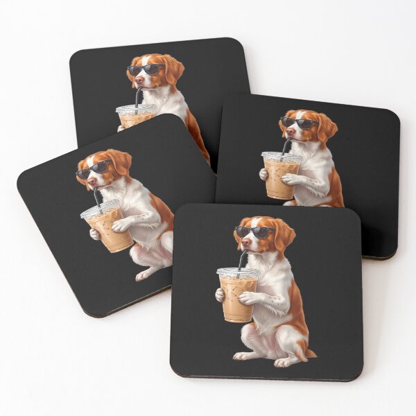 Item preview, Funny Brittany Drinking Iced Coffee Meme Dog Lover designed and sold by TerryConnells.