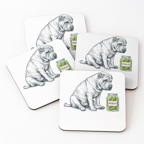 Item preview, Vinatge Chinese Shar-Pei Pickles Meme Dog Lover designed and sold by DoodleTortle.