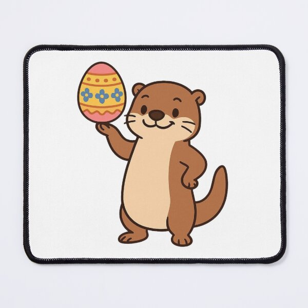 Item preview, Playful Otter Balancing Easter Egg – Cute Spring Animal Character designed and sold by Confuzz1ed.