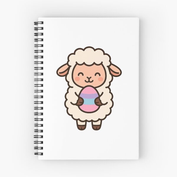Item preview, Sweet Sheep Holding Easter Egg – Cute Spring Farm Animal Character designed and sold by Confuzz1ed.