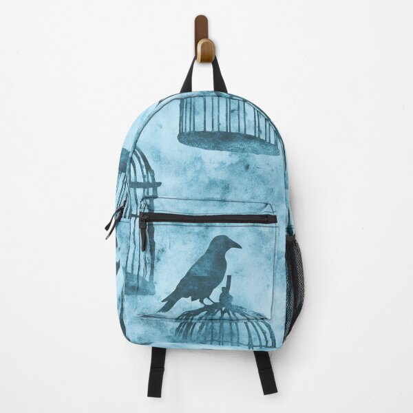 Item preview, Blue Gothic Raven Birdcage Pattern designed and sold by bubblegoth.