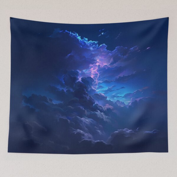 Item preview, Violent Thunderstorm Sky With Flashing Lightning designed and sold by Christian Weiss.