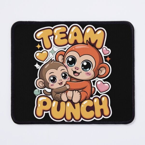 Item preview, Team Punch – Kawaii Monkey Hugging Baby Graphic Tee | Warm Tone Monkey Shirt designed and sold by DarylWelsh2024.