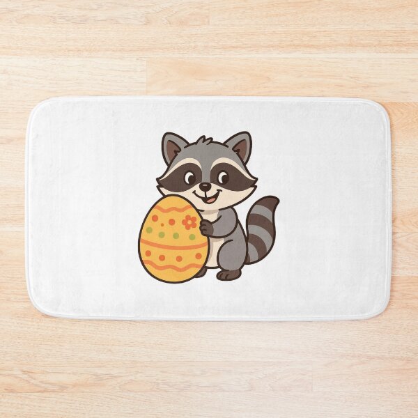 Item preview, Funny Raccoon Hiding Behind Easter Egg – Cute Spring Animal Character designed and sold by Confuzz1ed.
