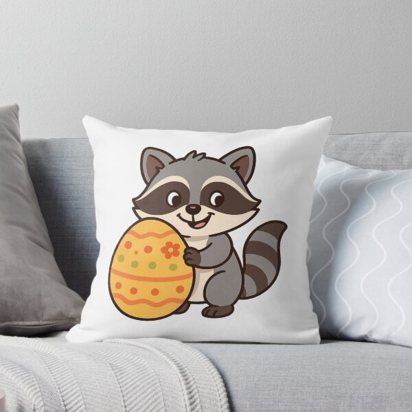 Item preview, Funny Raccoon Hiding Behind Easter Egg – Cute Spring Animal Character designed and sold by Confuzz1ed.