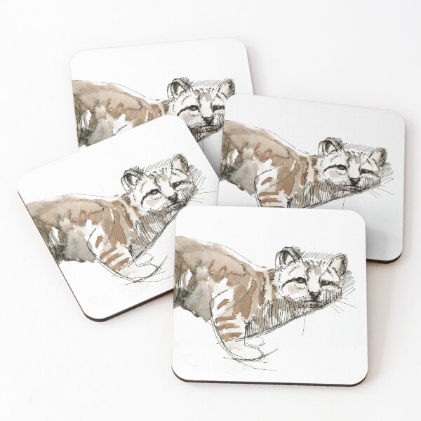 Item preview, Andean mountain cat watercolor designed and sold by belettelepink.