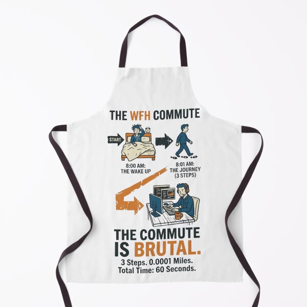 Item preview, Remote Worker Problems Brutal 60-Second Commute designed and sold by ArtsyWishesShop.