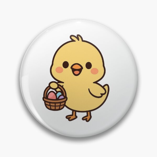 Item preview, Happy Chick Carrying Easter Basket – Cute Spring Animal Character designed and sold by Confuzz1ed.