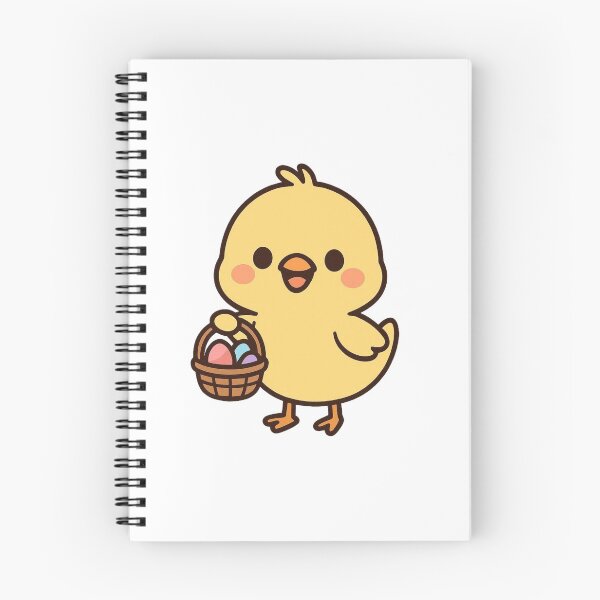Item preview, Happy Chick Carrying Easter Basket – Cute Spring Animal Character designed and sold by Confuzz1ed.