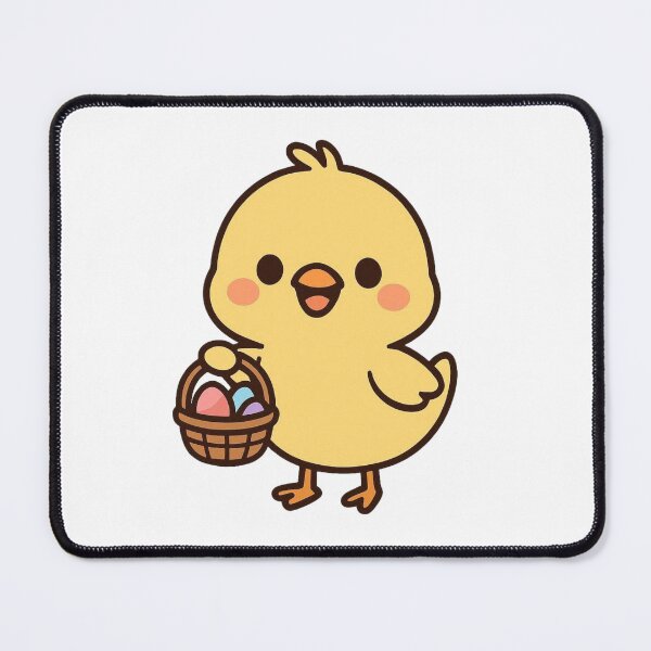 Item preview, Happy Chick Carrying Easter Basket – Cute Spring Animal Character designed and sold by Confuzz1ed.