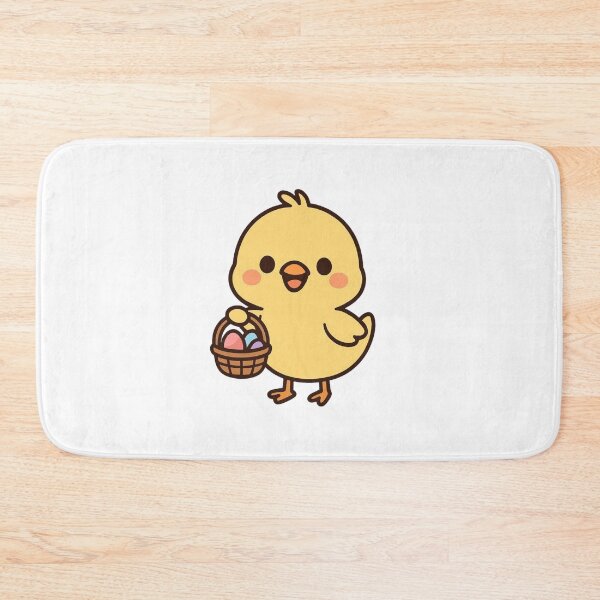 Item preview, Happy Chick Carrying Easter Basket – Cute Spring Animal Character designed and sold by Confuzz1ed.