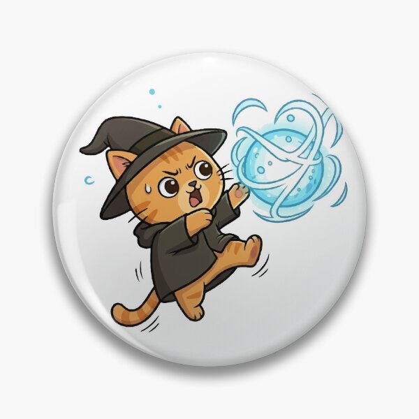 Item preview, Wizard Orange Cat Casting Water Magic designed and sold by VisioraCreative.