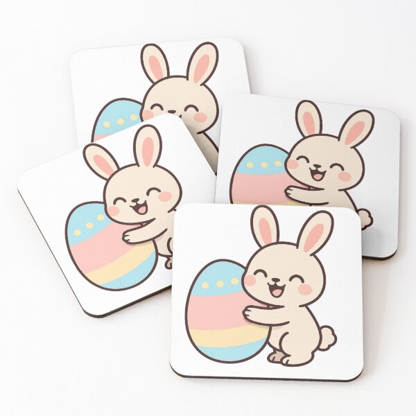 Item preview, Happy Bunny Hugging Giant Easter Egg – Cute Spring Animal Character designed and sold by Confuzz1ed.