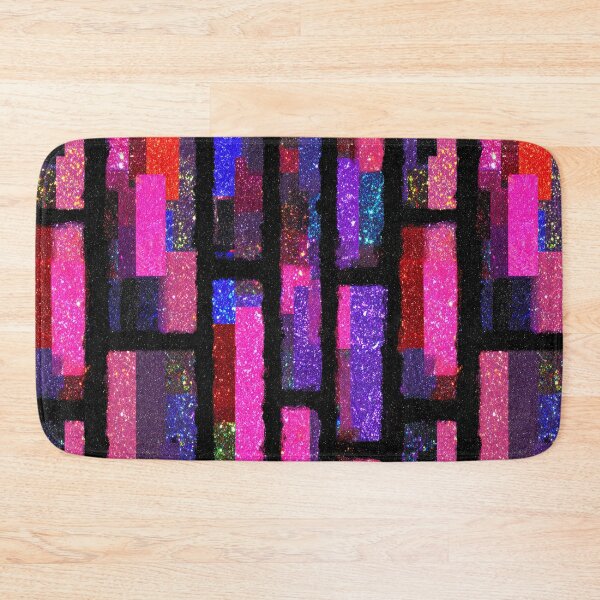 Item preview, Neon Pink Purple Geometric Mosaic designed and sold by bubblegoth.