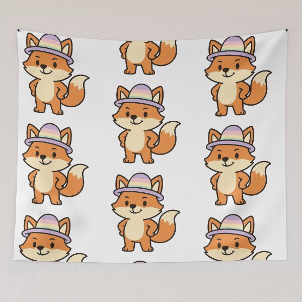 Item preview, Cute Fox Wearing Easter Hat – Charming Spring Animal Character designed and sold by Confuzz1ed.