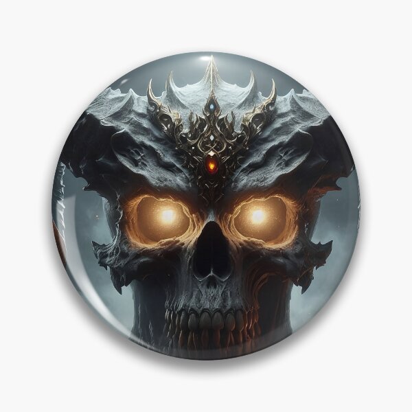 Item preview, Crowned Demon King Skull | Dark Fantasy Horned Beast designed and sold by MouradStudio.