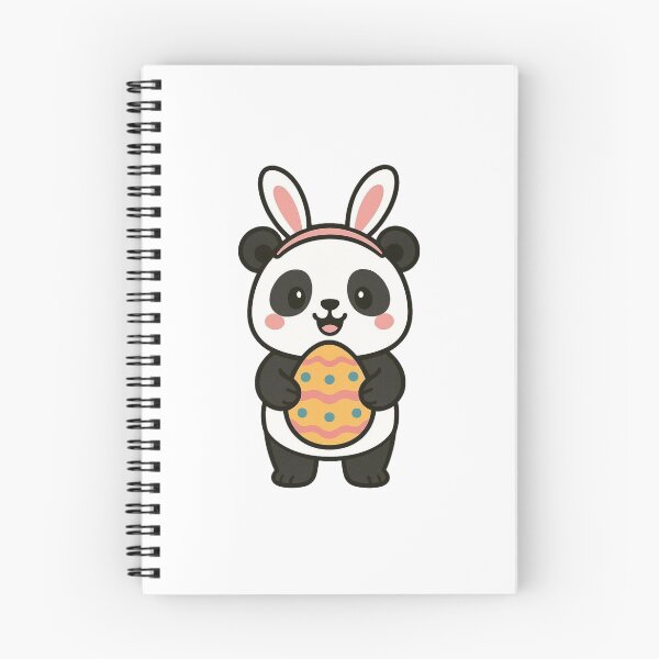 Item preview, Happy Panda Wearing Bunny Ears – Cute Easter Animal Character designed and sold by Confuzz1ed.