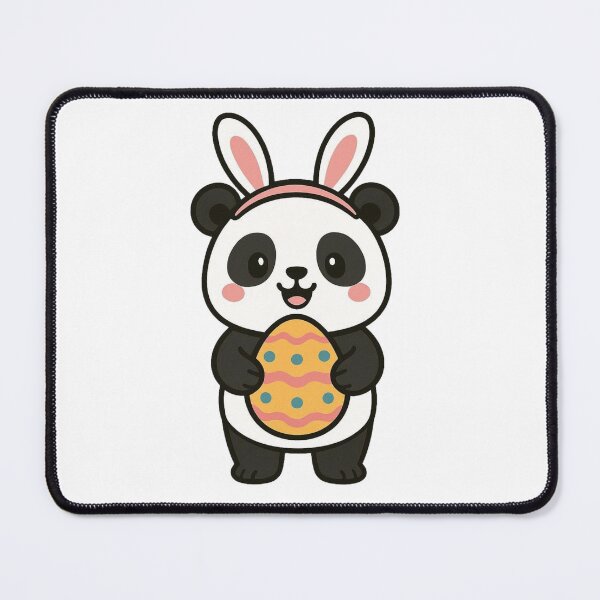 Item preview, Happy Panda Wearing Bunny Ears – Cute Easter Animal Character designed and sold by Confuzz1ed.