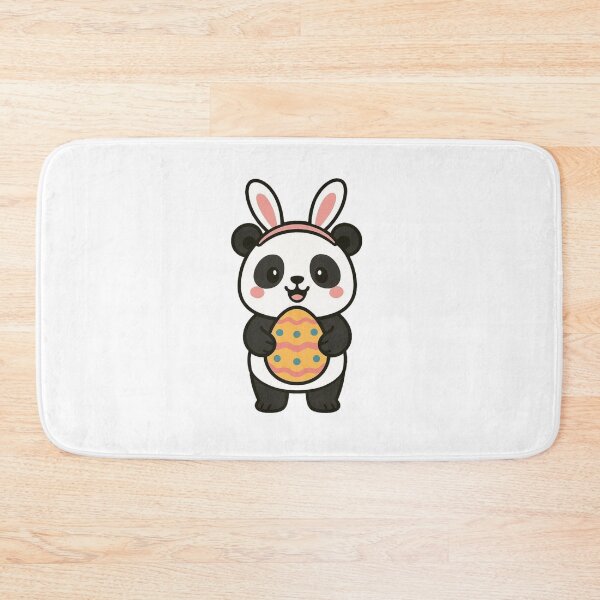 Item preview, Happy Panda Wearing Bunny Ears – Cute Easter Animal Character designed and sold by Confuzz1ed.