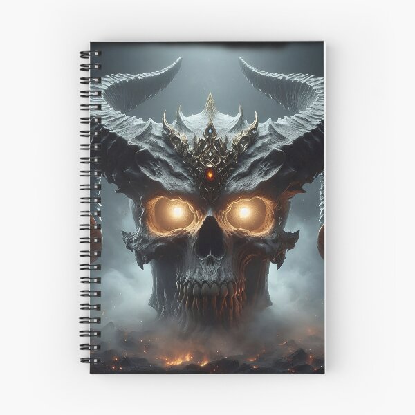 Item preview, Crowned Demon King Skull | Dark Fantasy Horned Beast designed and sold by MouradStudio.